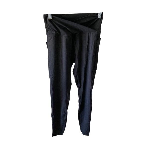 High Waisted Crossover Straight Leg Yoga Leggings Black  Varies NWT - Picture 2 of 8